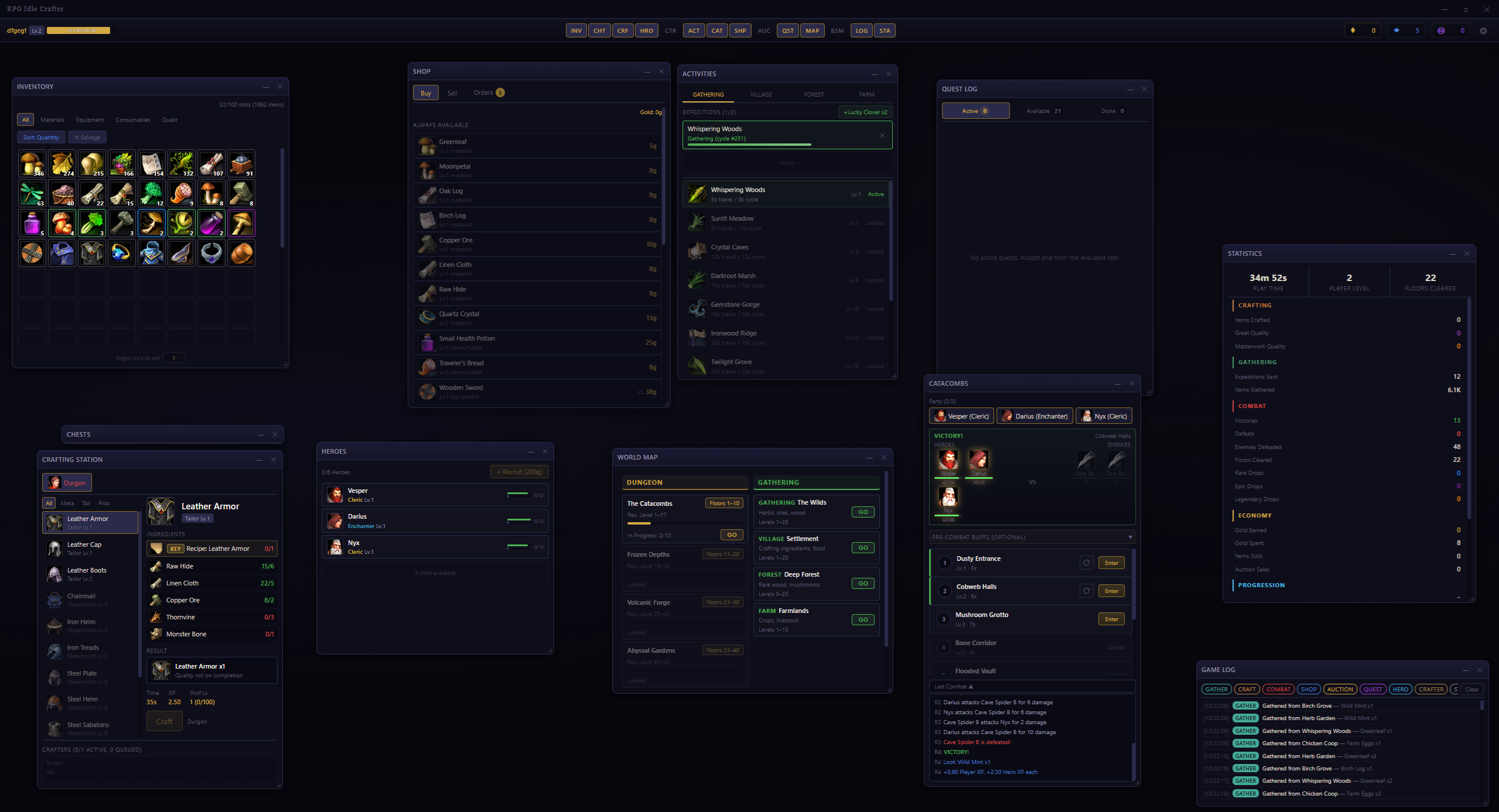 RPG Idle Crafter screenshot